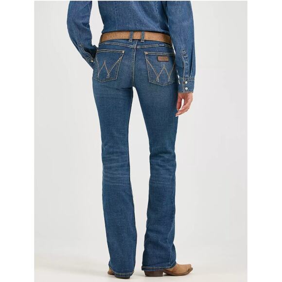 Wrangler Denim - Wrangler 31x34 Retro Isabella Mid Rise Boot Cut Blue Jeans 112368253
